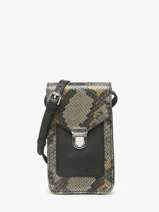 Telefoontas Python Leder Paul marius Zwart python TELEPPYT